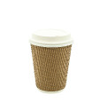 8oz / 200ml Kraft Ripple Wallpaper Hot Cup – Brown