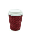 8oz Wavy Wallpaper Hot Cup – Red