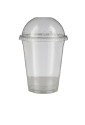 PET Clear Disposable PET Plastic Cups with Lids, 10oz