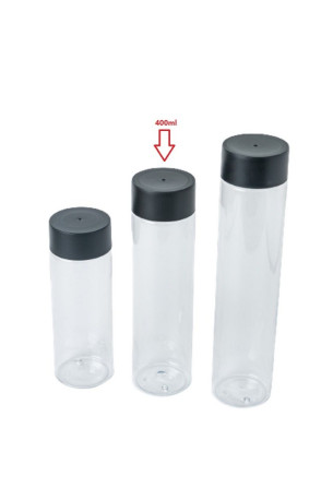 GZ Pet Plastic bottle with gray plastic Cap 400ml