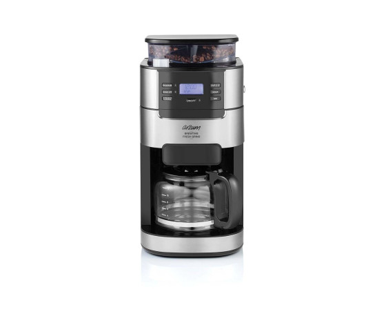 Arzum AR3092 Brewtime Fresh Grind Filter Coffee Machine with Grinder, Aroma Selection, 1.5L Glass Jug & Timer