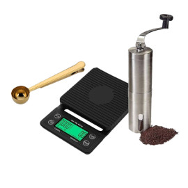 Specialty Coffee Grinding Set – Grinder, Scale & Coffee Scoop