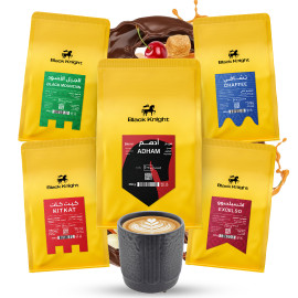 Coffee Bean Set of 5 Packs with Ceramic Cup – Perfect for Espresso & V60 Brewing