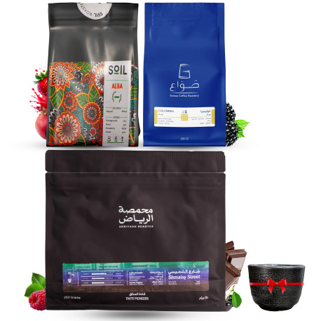 علبة حبوب قهوة خاصة لقهوة التنقيط والإسبريسو كوربس v60 مجموعة من 3 قطع مع كوب