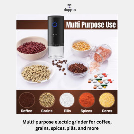 Mini Coffee Grinder Electric Burr Coffee Grinder Portable Grinder with Adjustable Coarse Fine 2