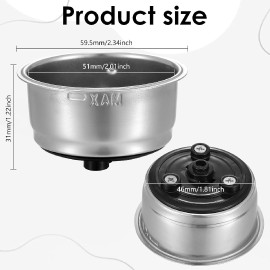 Omran Cart 51mm 2 Cup Pressurized Basket for HiBREW H10B H11 H8A H5 Nikai Geepas Saachi and More 2