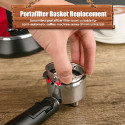 Omran Cart 51mm 2 Cup Pressurized Basket for HiBREW H10B H11 H8A H5 Nikai Geepas Saachi and More