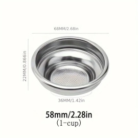Omran Cart 58mm 1 Cup Non Pressurized Basket for E61 Gaggia Nuova 58mm Portafilters 2