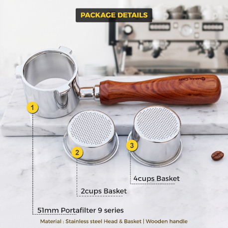 Omran Cart 51mm Bottomless Portafilter for DeLonghi La Specialista 9 Series and Dedica Maestro - Image 3