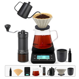 9-Piece V60 Coffee Set – Saudi National Day Special, Ceramic Dripper, Grinder, Gooseneck Kettle & Accessories
