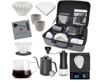 Coffee G2 travel set for drip 14 in 1 from MIBRU Gray