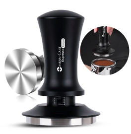 Omran Cart 58mm Spring Loaded Espresso Tamper Stainless Steel Base Flat Classic Coffee Tamper