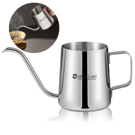 Product - Pour-over drip coffee kettle gooseneck spout silver color 350ml capacity perfect for 2 cups