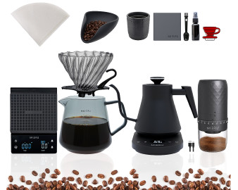 مجموعة التقطير v60 الاجترافية مع غلاية كهربائية